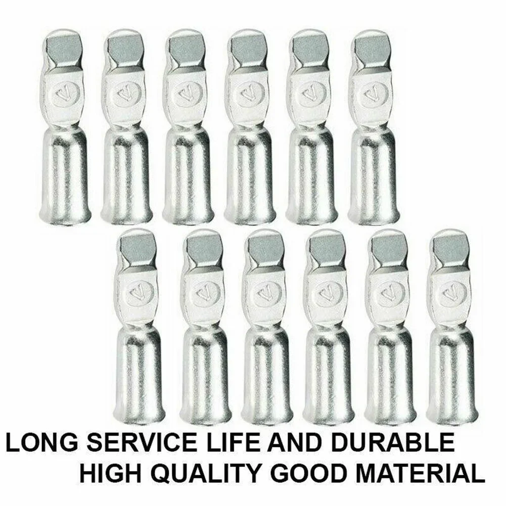 10Pcs Cable Terminal 50A/120A For Anderson Plug Contacts Pins Lugs Terminals 12AWG/10-25 Square For Battery Connections