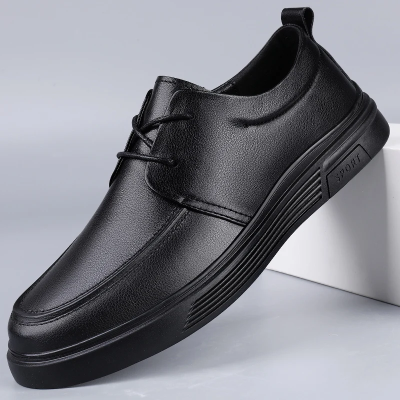 Mens Formal Shoes genuine Leather Coiffeur Black Dress Designer Shoes Men Office Elegant Shoes Men Classic Sapato moccasins