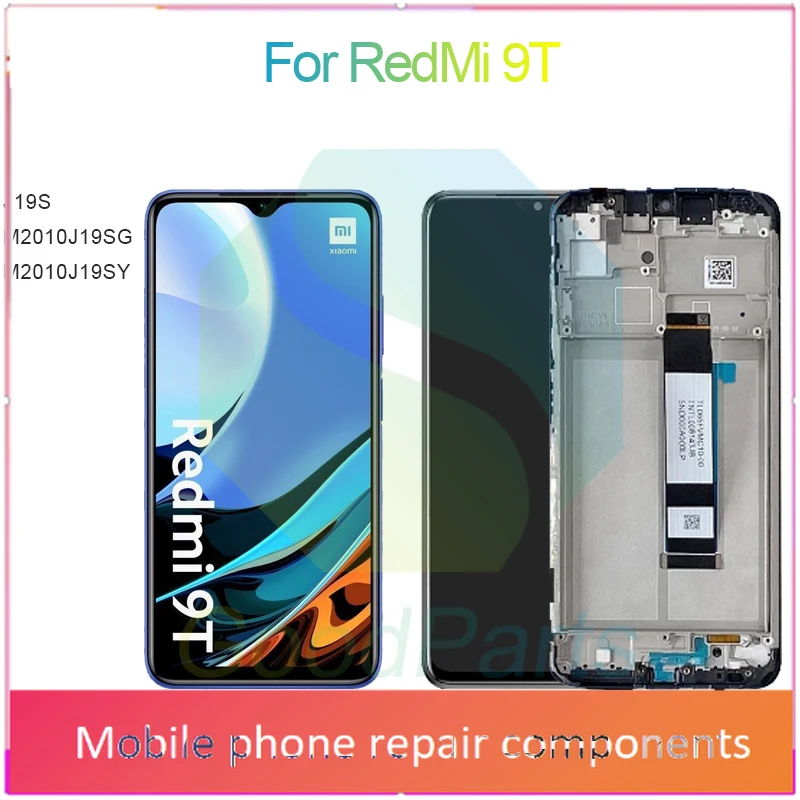 Для RedMi 9T Замена экрана 2340*1080 J19S, M2010J19SG, M2010J19SY Для RedMi 9T ЖК-дисплей с сенсорным дигитайзером в сборе