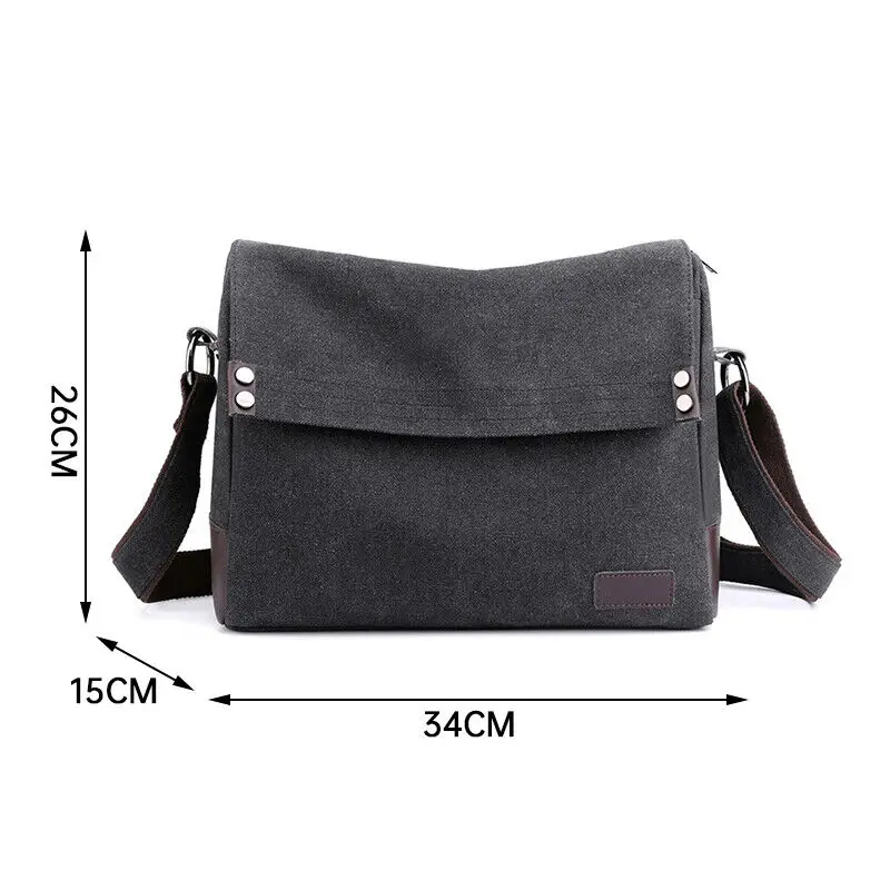 Canvas Messenger Bag For Men Casual Hiking Travel Men's Crossbody Bags Briefcase Shoulder Bag New Fashion Large Capacity Handbag