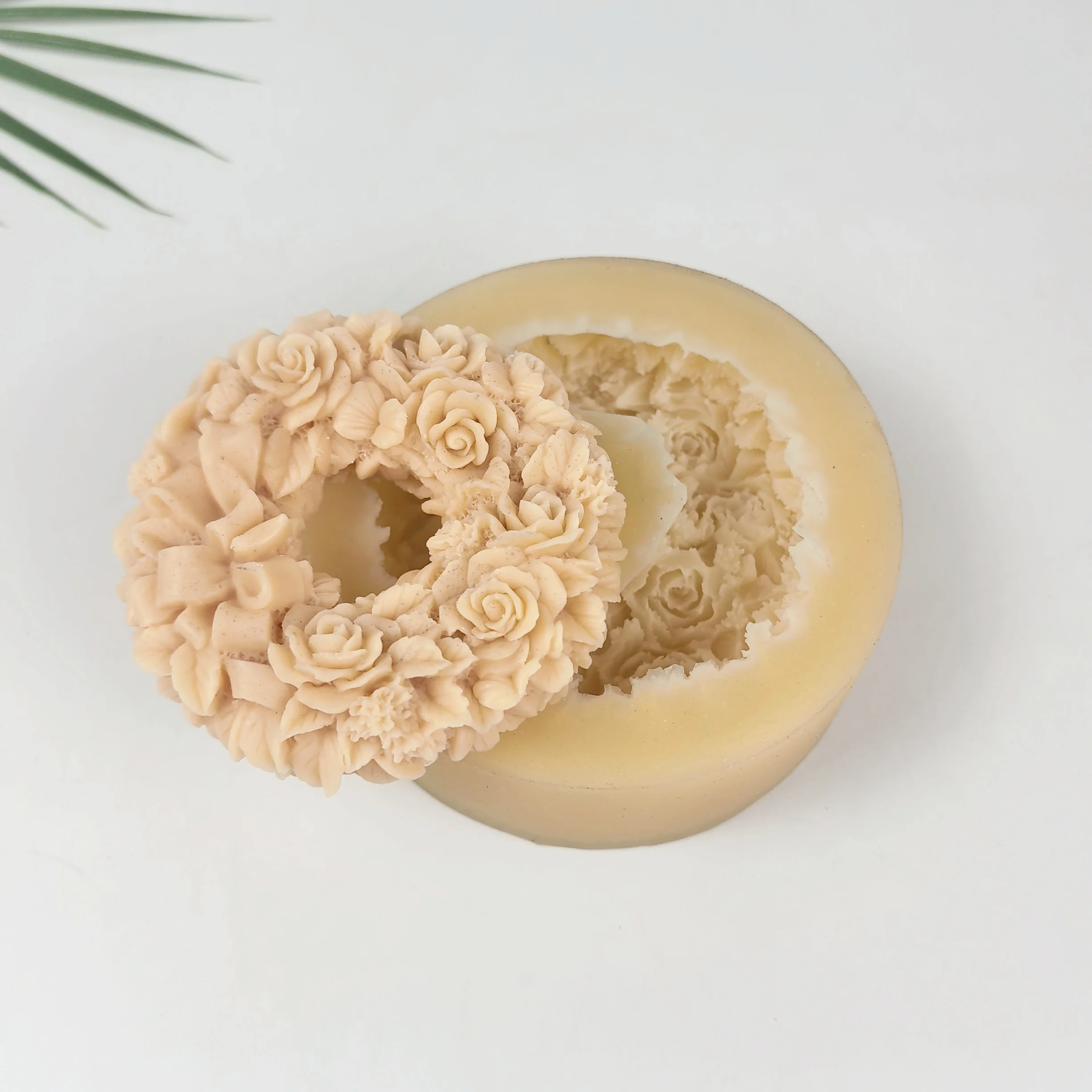 

Mold Silicone 2D Flat Christmas Decoration Flowers Soap Molds Christmas Garland Moulds Handmade Making Clay Resin Moulds