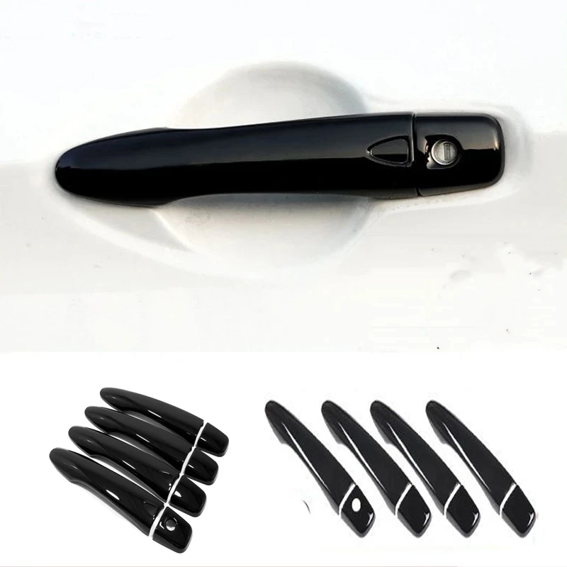 For Nissan Maxima A36 2016 2017 2018 2019 2020 ABS Chrome Carbon Fiber Black Door Handle Cover Sticker Car Styling Accessories
