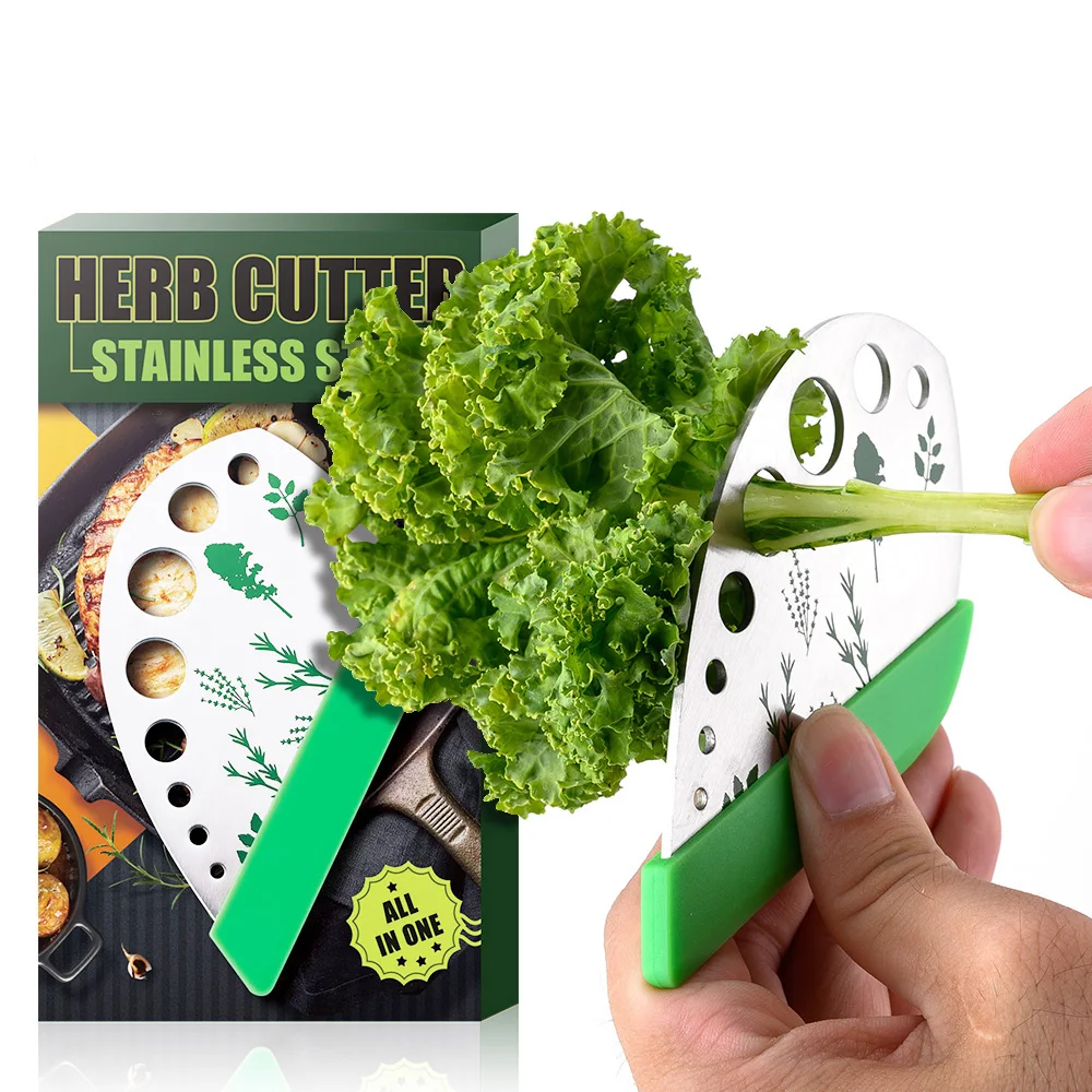 

Herb Cutter Stripper,Stainless Steel Herb Peeler,Vegetable Cutting Tools Parsley Beets Kale Stem Leaf Separator Kitchen Gadgets