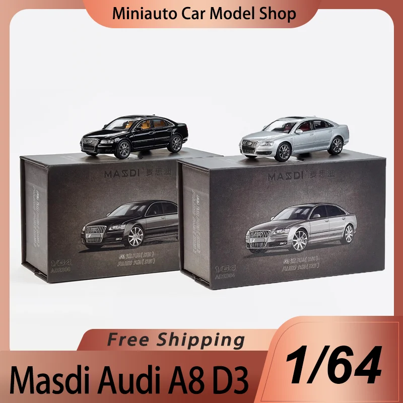 

New In Stock Masdi 1:64 Audi Audi A8 D3 Alloy Miniature Diecast Model Audi A8l D4 Audi A6l C6 Car Model Custom Toys Kids Gift