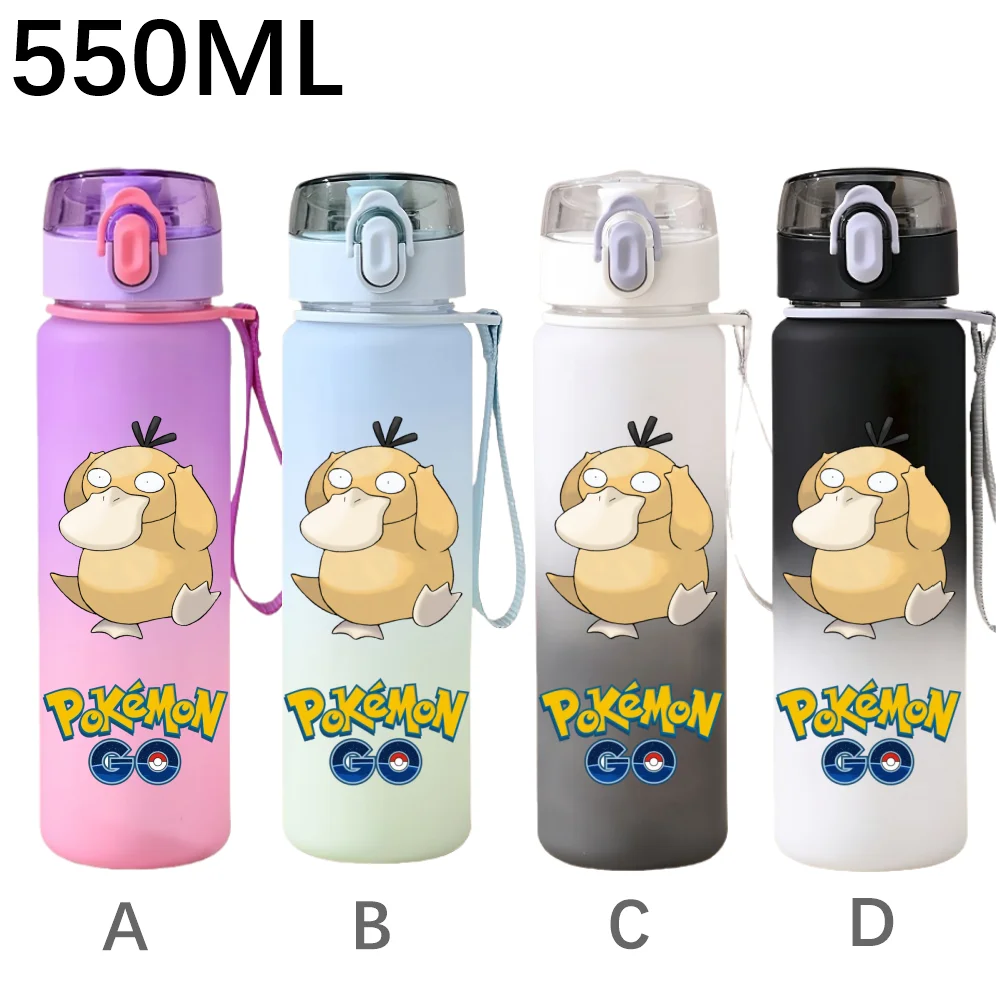 550ML Pokemon Pikachu Charizard Venusaur Cartoon Sportwasserflasche Umweltfreundlicher Kunststoff-Wasserbecher Fitness-Trinkflasche