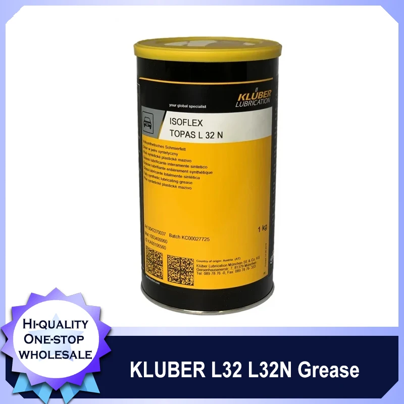 

KLUBER TOPAS L32 L32N Bearing Grease 1KG Industrial Lubricants L 32 N for Car Guide Rail Steel Cable Door Lock