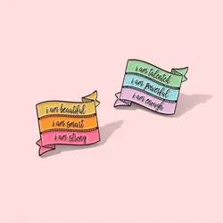 Pin Club | Inspirational Quotes English Phrases Enamel Custom Brooch Backpack Hat Metal Accessories Student Badge Gift Wholesale