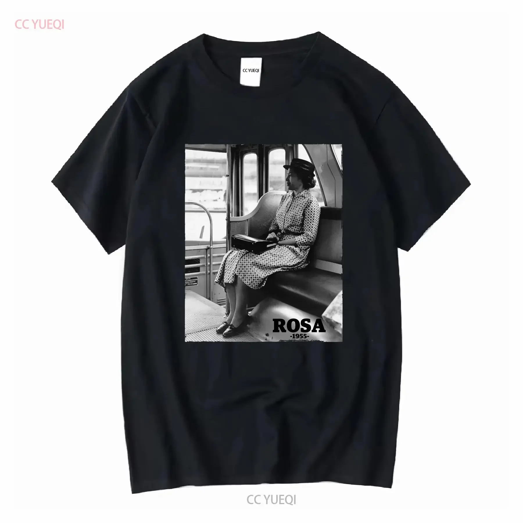 Rosa Parks Sits 1955 camiseta para hombre activista de derechos civiles vidas negras Matter Post vintage gráfico lavado elegante Casual Unisex