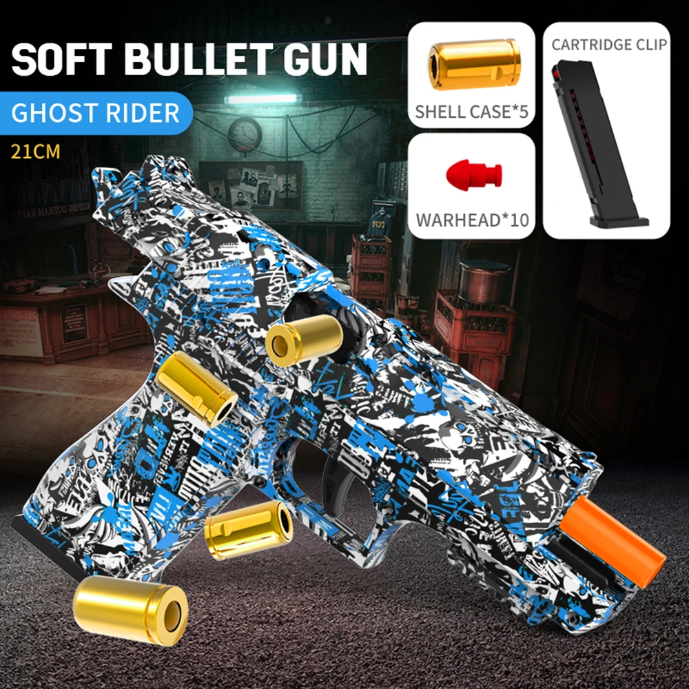 

Glock M1911 Revolver Manual Shell Ejection Soft Bullet Toy Gun For Kids Pistol Weapons Range Ejecting Gel Blasters Gun Gift