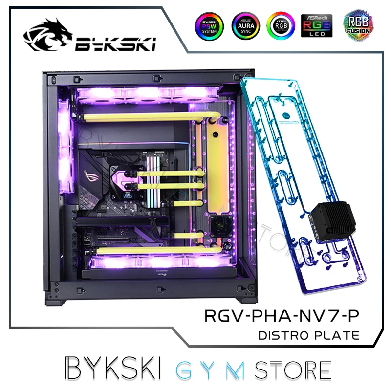 Bykski Acrylic Distro Plate Kit for PHANTEKS NV7 Computer Case With DDC Pump Board Reservoir Water Cooling System RGV-PHA-NV7-P