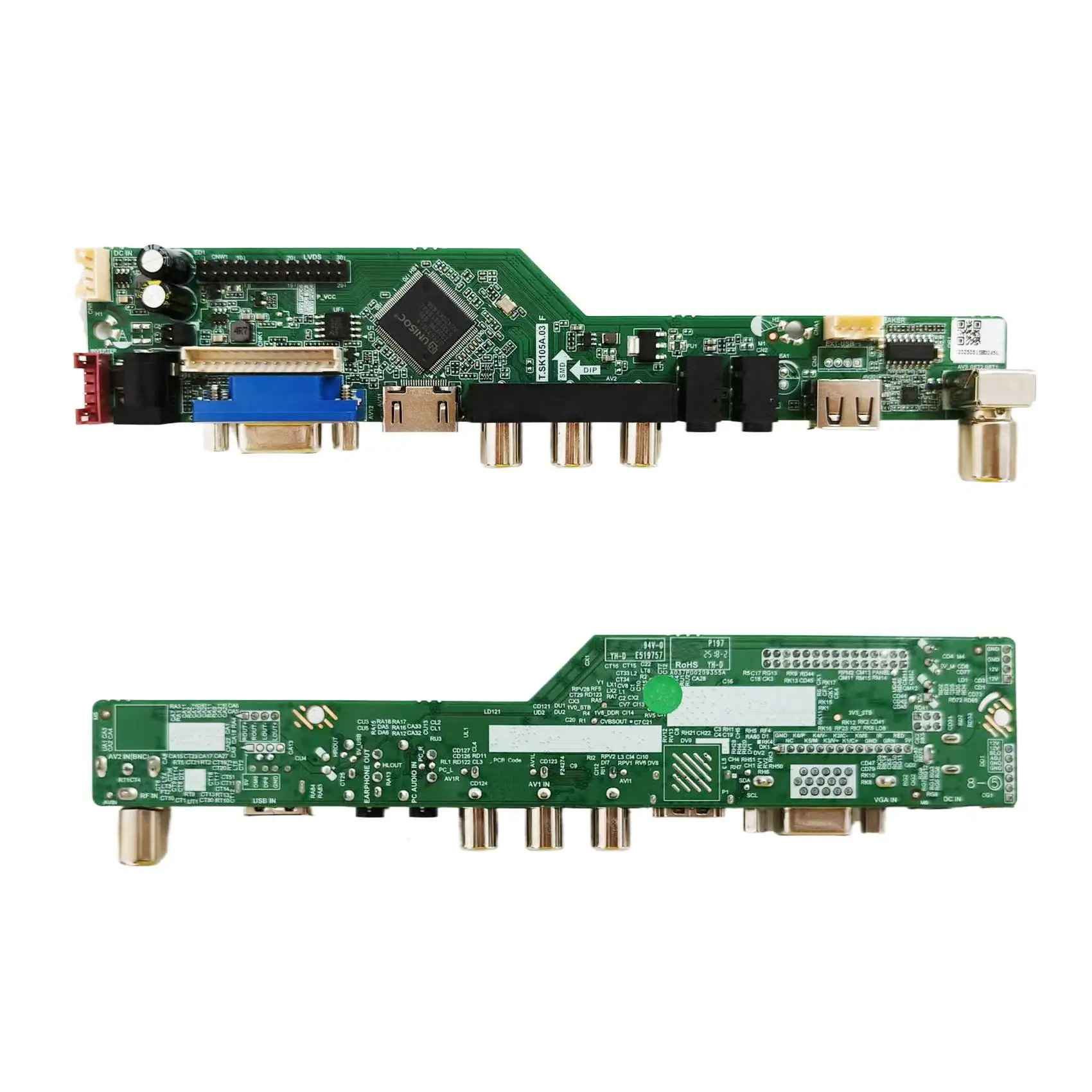 

Плата H/D VGA USB AV для 10,1-дюймового IPS-экрана B101UAN02.1 с разрешением 1920x1200, 50 контактов