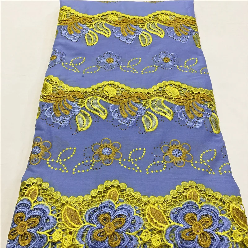 Tecido De Renda Suíço Frisado Pesado Africano, 100% Tecidos De Algodão, Voile Lace, Estilo Popular De Dubai, Mais Recente, XL42107, 5 Jardas