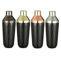 500ml Cocktail Shaker Bar Shaker with Diamond Pattern Design