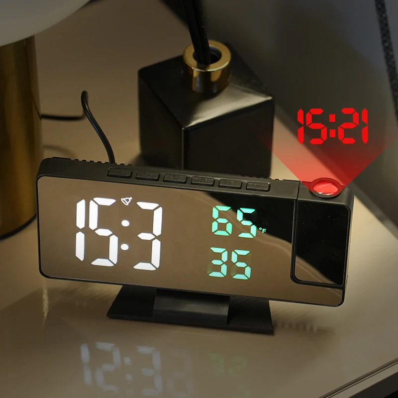 Simple Led Alarm Clock Led Digital Alarm Clock with Mirror Display for Table