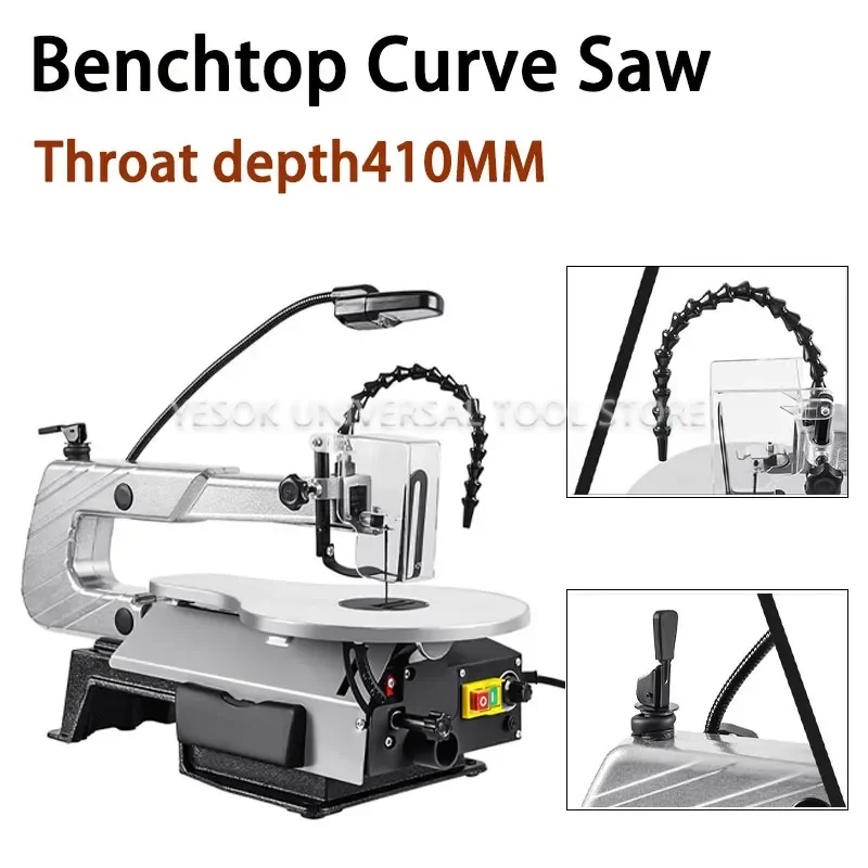 

Multi-Function Broach Saw Wire Sawing Machine Benchtop Curve Saw Woodworking Table Saw Carving Saw Wire Saws 220V-50Hz Dust-Free