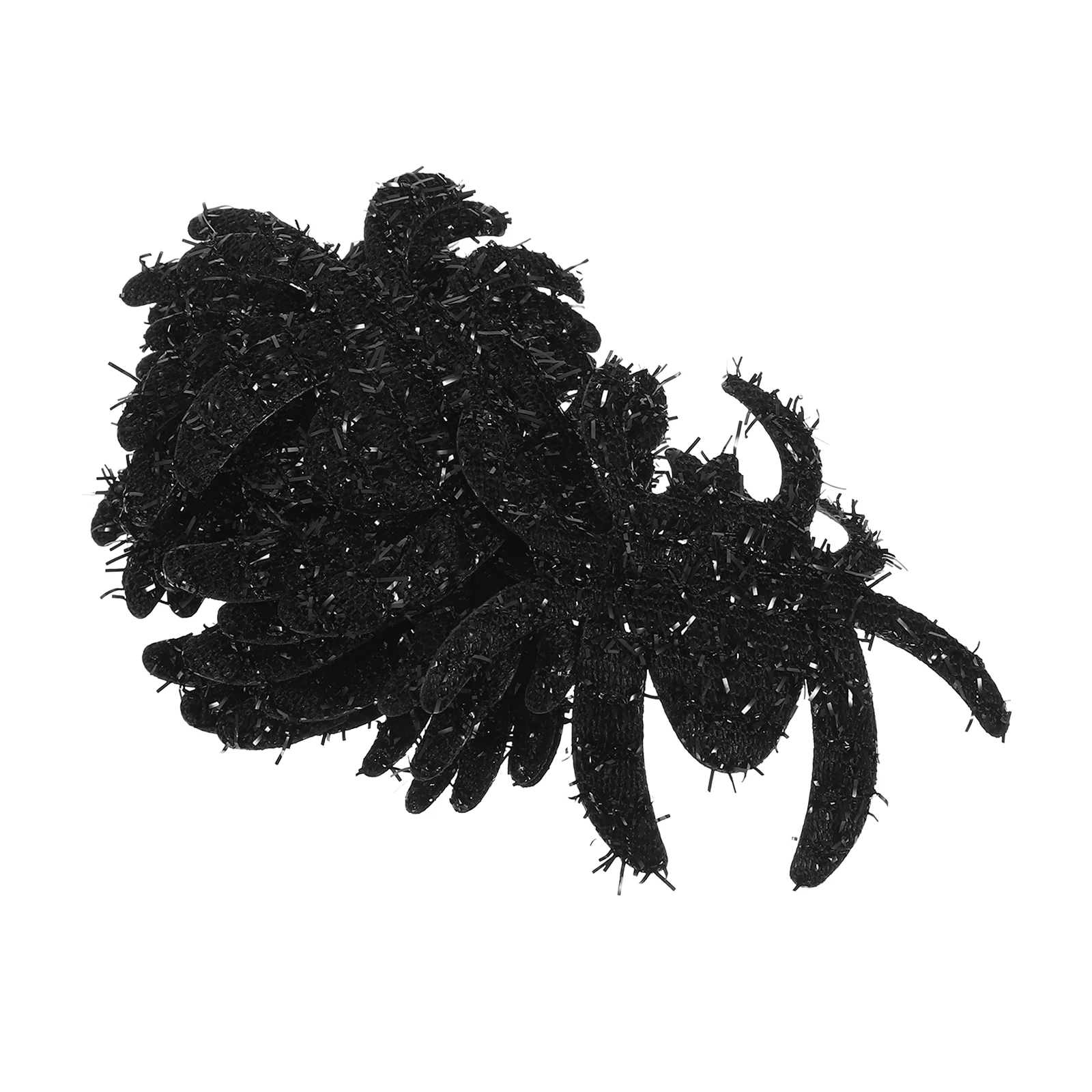 

12 Pcs Spider Stickers Halloween Patches Non Woven DIY Appliques Decoration Clothes Accessories Craft Elastic B
