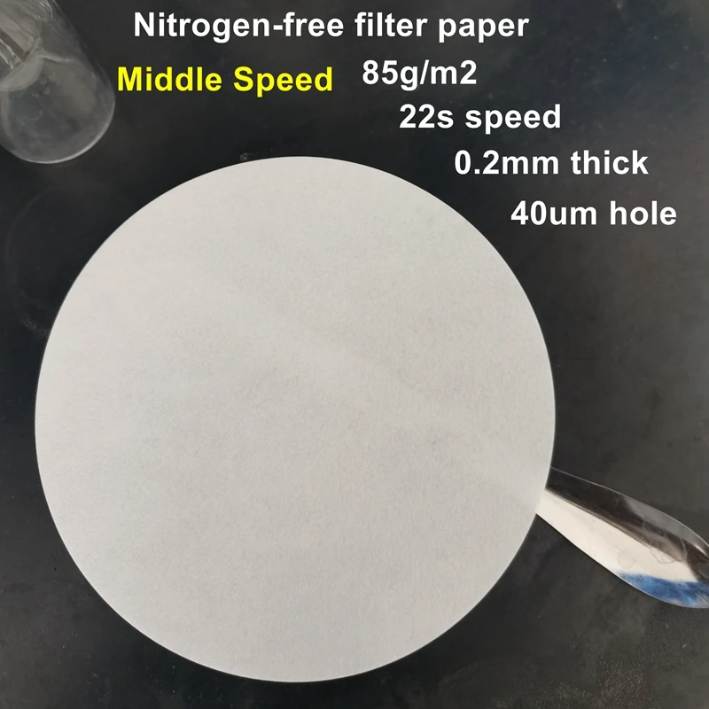 50 Stks/doos 9Cm 11Cm 12.5Cm 15Cm Stikstof-Gratis Filter Papier Chemische Analyze Papers 85G 75G