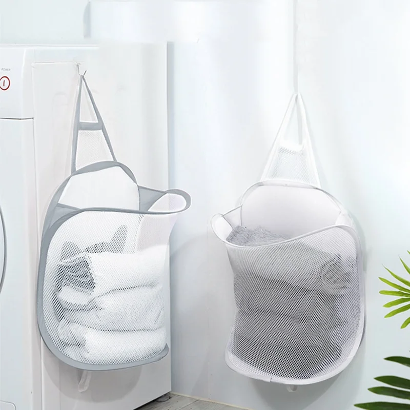 1 dirty clothes storage basket collapsible laundry basket bathroom put clothes hanging bag home wall-mounted storage