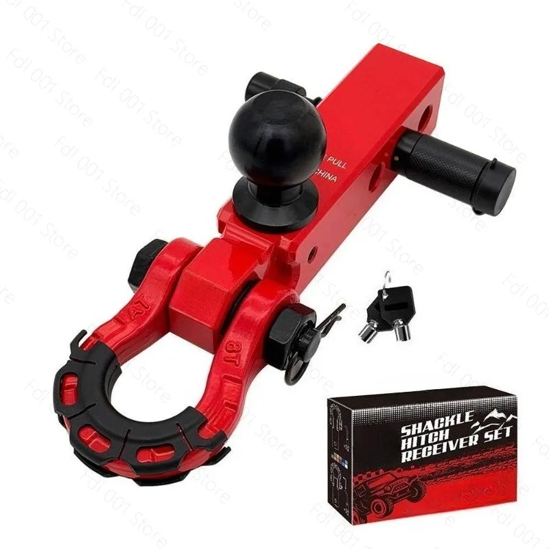 Off-road Trailer Hook Extended Arm With Ball Head, Universal Square Mouth, Solid Large Tension