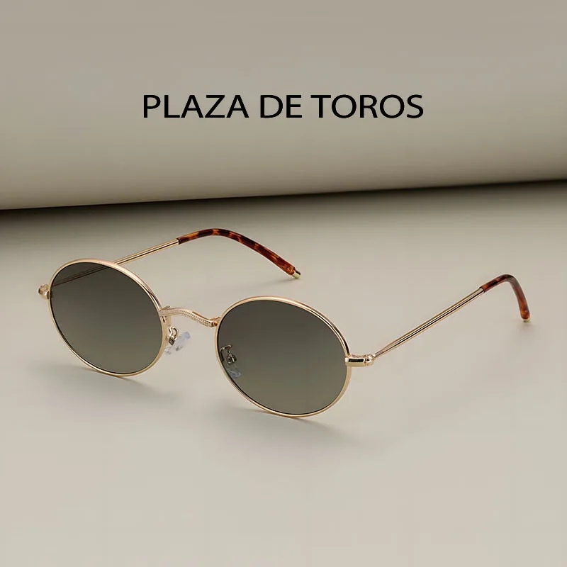 

New 2025 Vintage Polarized Sunglasses Men Oval Retro UV400 Sun Glasses High Quality Alloy Eyewear Driving Fishing Sunglass