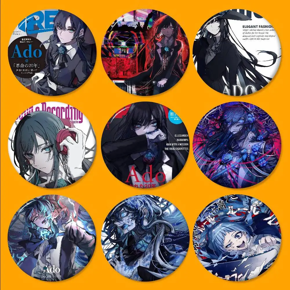 A-Ado V-Virtual Singer Popular Creative Tinplate Soft Button Pins Animal Icon Brooch Lapel Backpack Badge Accessories Pin