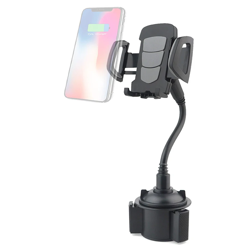 Universal Car Cup Mount Mobile Phone Holder Car Stand Adjustable Gooseneck Cradle for iPhone XR XS  Cellphone