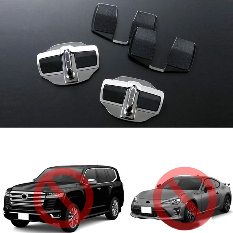 8 Sets TRD Door Stabilizer Car Door Lock Protector Latches Stopper Covers For-Toyota Land Cruiser LC200 Corolla Yaris