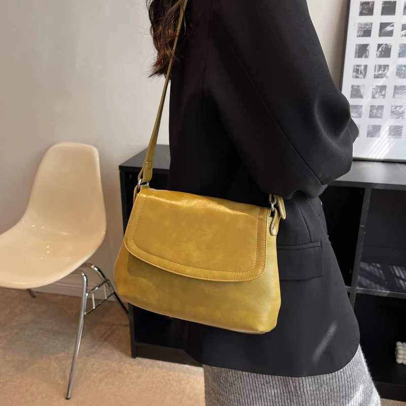 

New Trend Fashionable Message Female PU Leather Women Bags Casual High Capacity Tote Crossbody Soft Zipper Multifunction Handbag