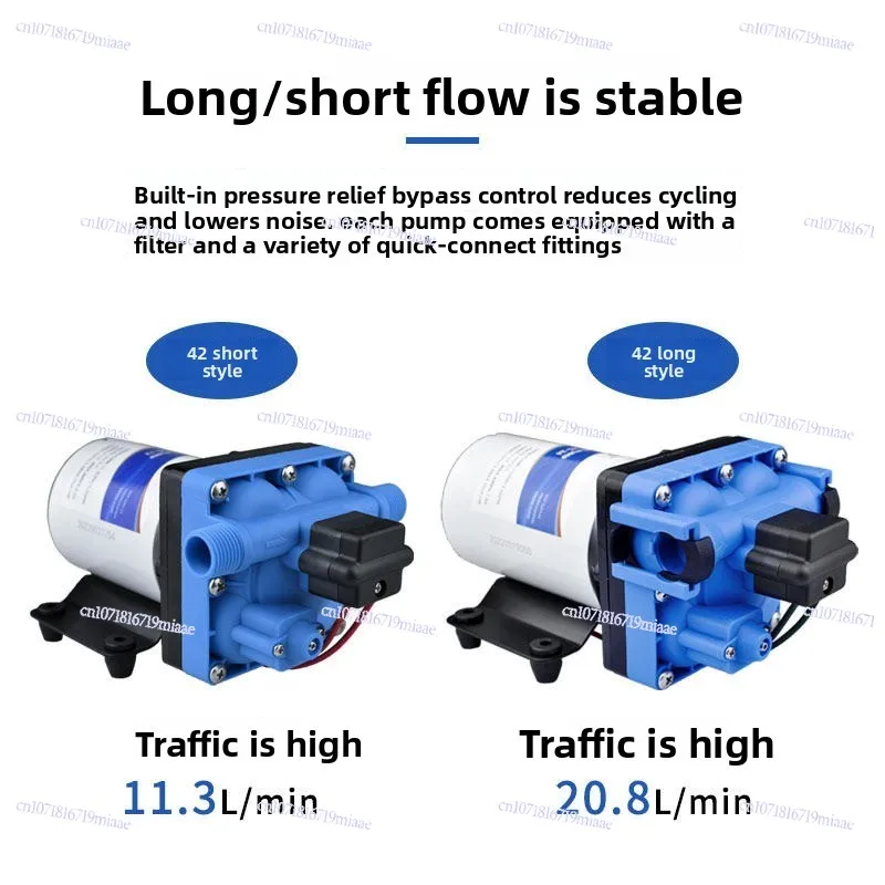 42 Silent Electric Diaphragm Pumps RV Pressurized DC Suction Pumps