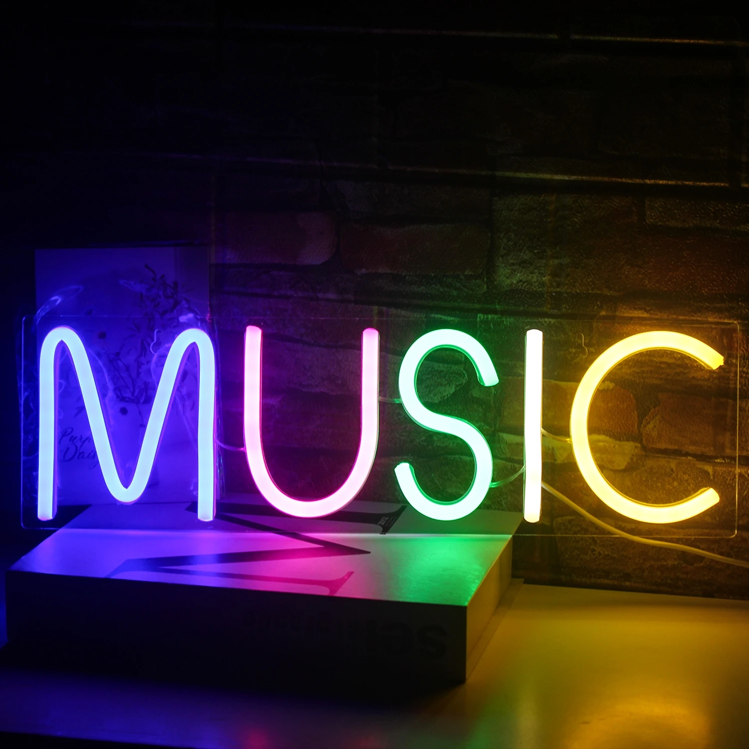 Music LED Neon Sign Home Bedroom Living Room Apartment Music Studio Recording Studio DJ Entertainment Room Decorative Lights