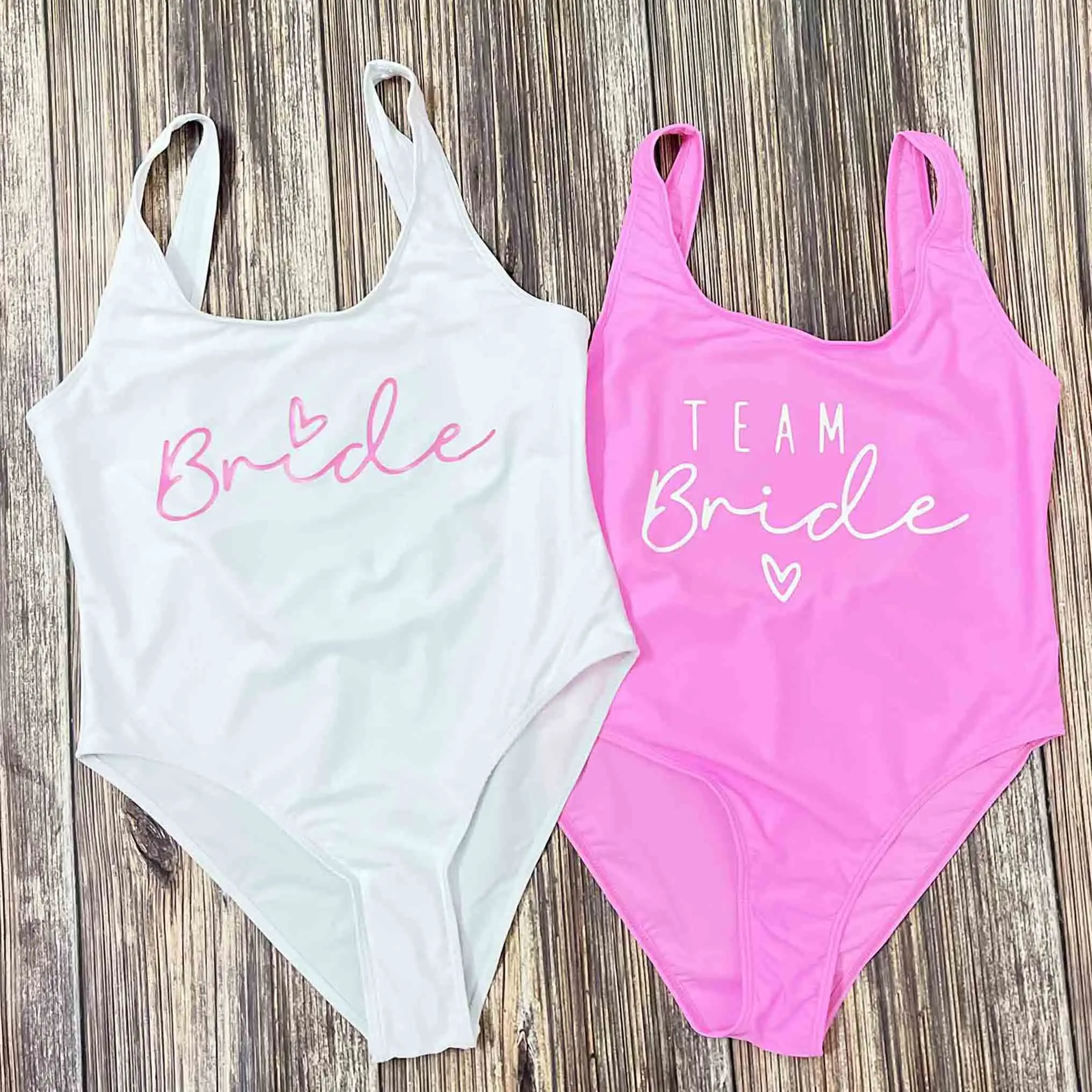 S-3XL Team Bride One-Piece Swimsuit Swimwear Women Bachelor Party Bathing Suit High Cut Beachwear Low Back Swimming Suit 2025 image 2