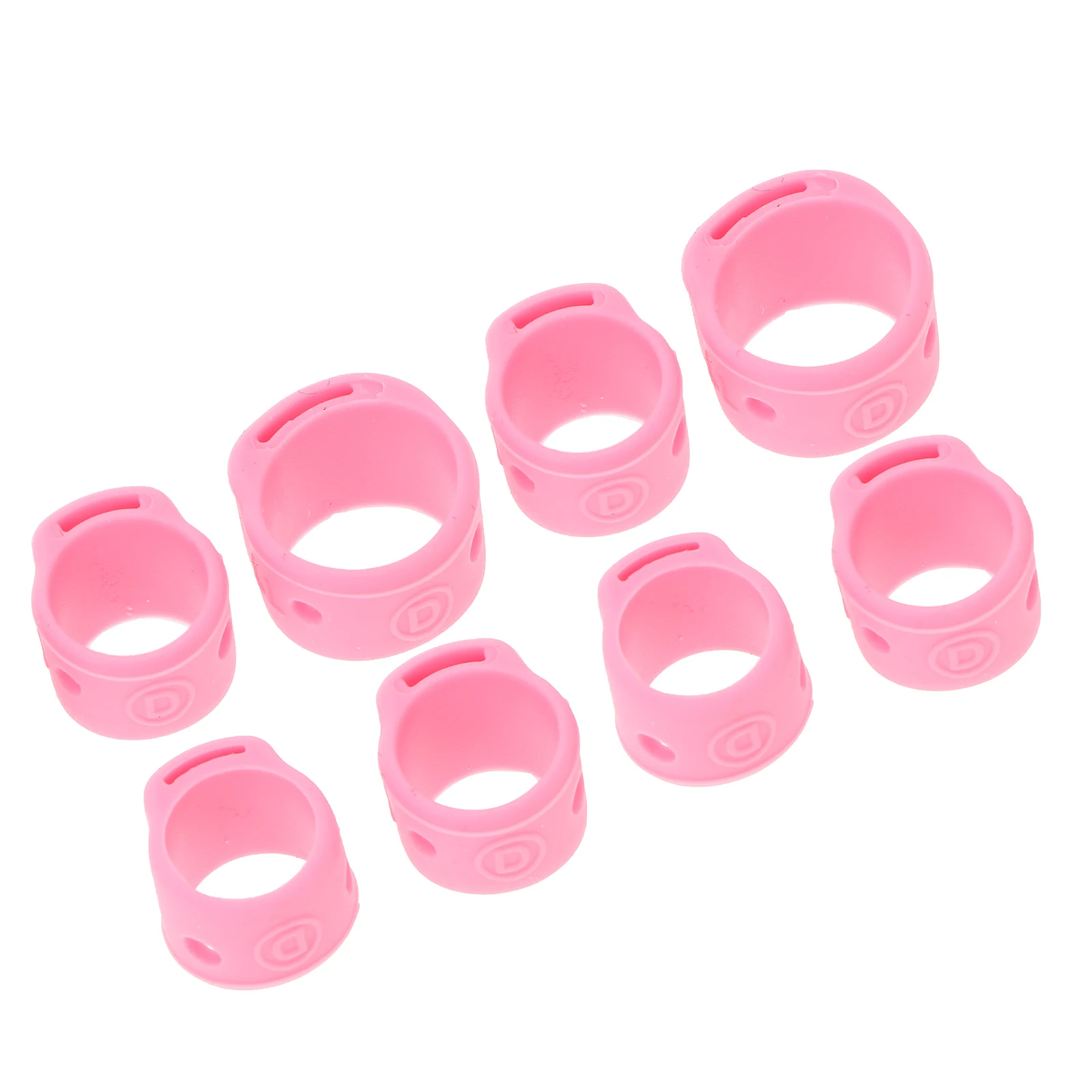 

8pcs Silicone Nail Protectors Finger Covers Breathable Comfortable Practice Accessory For Learning Guzheng Nail Protection Ring