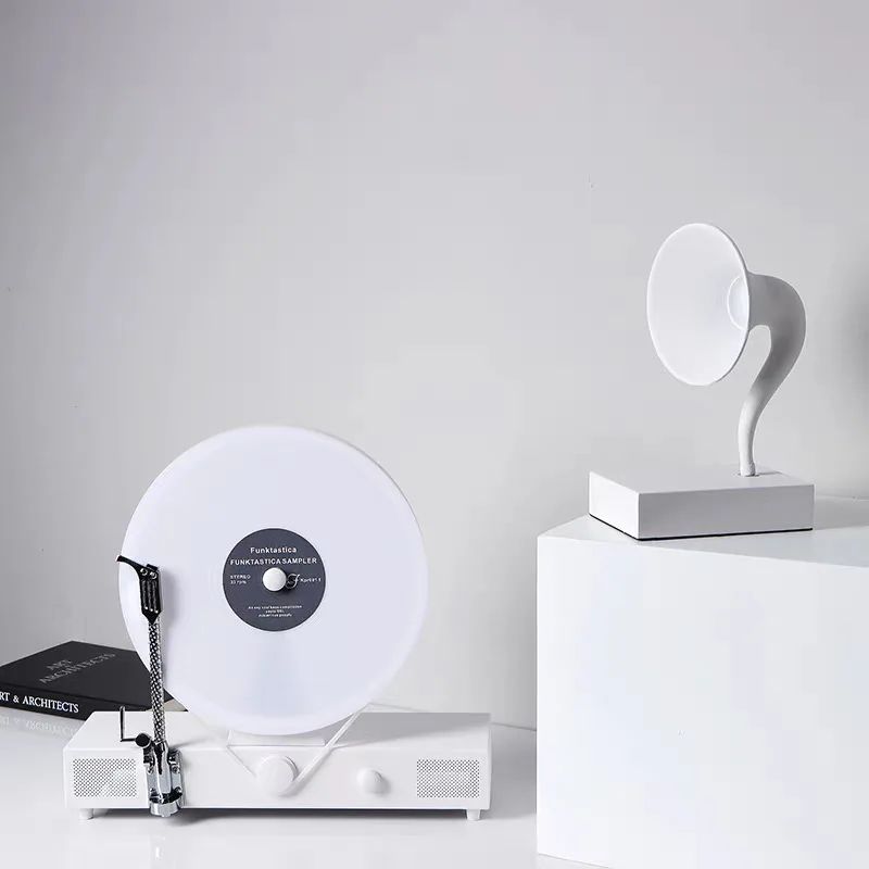 Modern Simulation Vertical Vinyl Record Player Recorder TV Cabinet Coffee Table Model Room Home Living Room Ornament