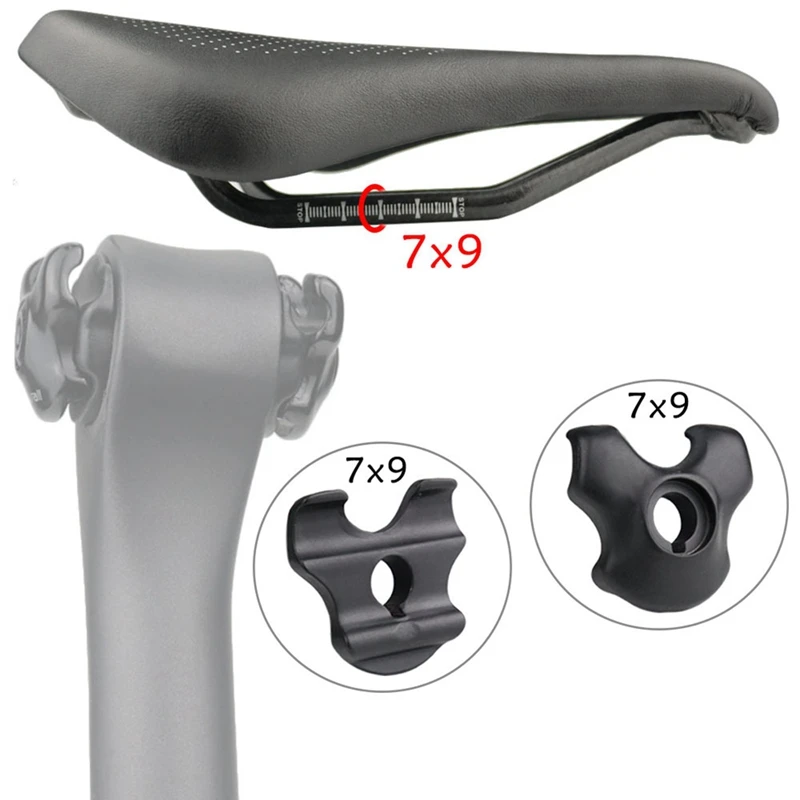 Bike Seatpost Clamp For Carbon Saddle Rails Adapter 7X9mm Bicycle Seat Tube Oval/Round Clips Cycling Accessories