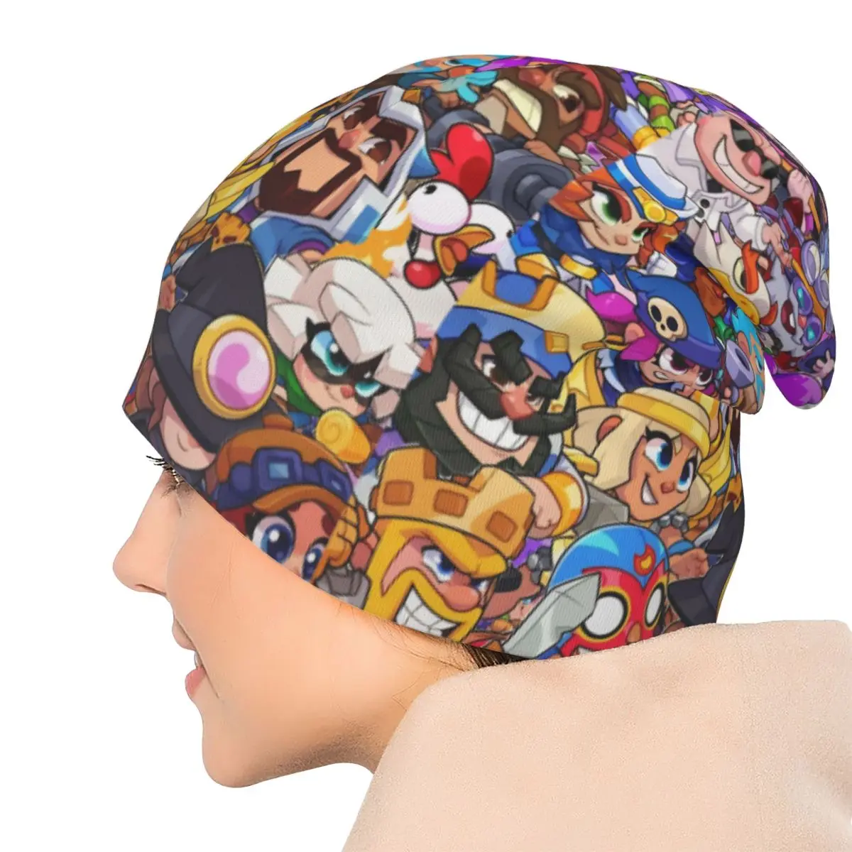 Clashes Royaleds Game Skullies Beanies Hats الهيب هوب الرجال النساء قبعات التزلج الدافئة ذات الاستخدام المزدوج بونيه القبعات