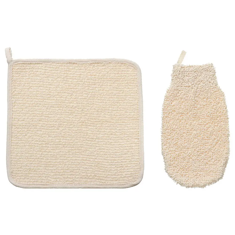 Exfoliating Shower Gloves Natural Vegetative Material Body Scrubber, Exfoliating Bath Sponge Improve Blood Circulation