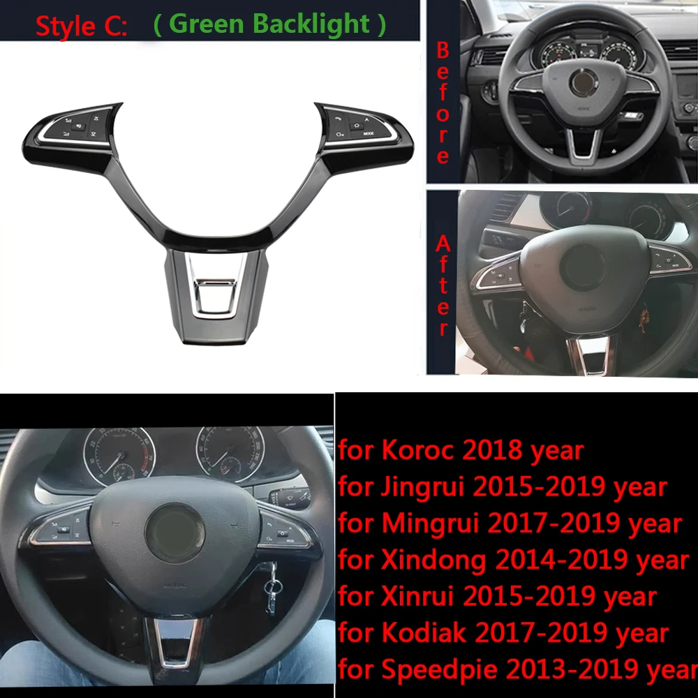 Car Styling For Skoda Superb Yeti Rapid Octavia Volume Phone Audio Switch Multifunction Steering Wheel Control Button Switch