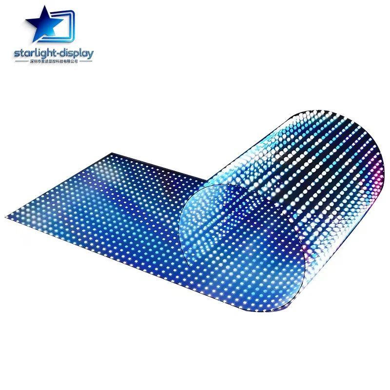 Custom Size Transparent LED Film Display for Mall Storefront Glass Advertising Screen