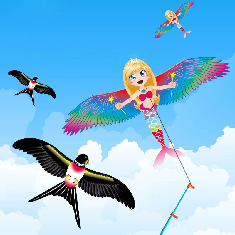 2025 Nuovi bambini palmare canna da pesca aquilone con code giocattolo interattivo all'aperto per divertenti attività genitore-figlio