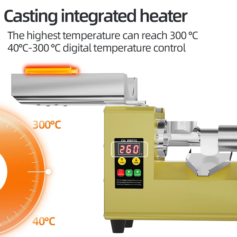 Oil Press New Automatic  Machine Commercial Home Oil Extractor Expeller Presser R8S