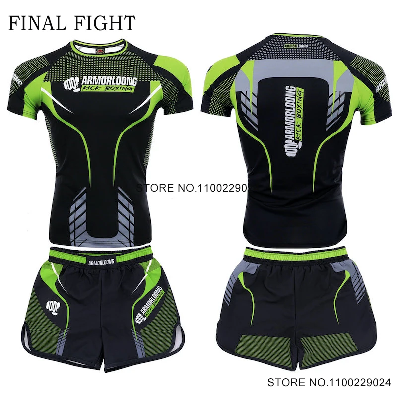 Muay Thai Shorts MMA Rashguard Lightweight Boxing Shorts Adult Youth Gym Martial Arts Combat Kickboxing Cage Fighting Uniform