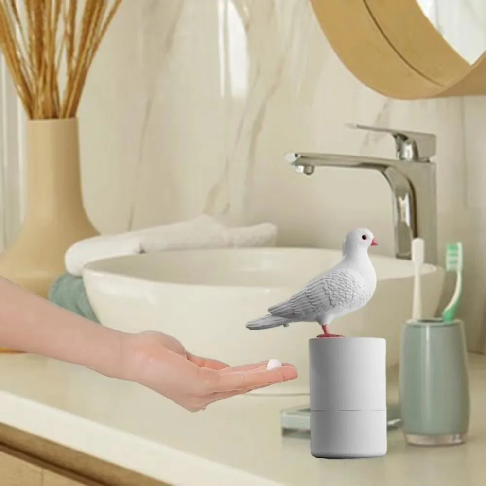 

Датчик в форме голубя, дозатор мыла, автоматическая индукция, 300 мл, пена для мытья телефона, аккумулятор, модель, инструмент для мытья рук