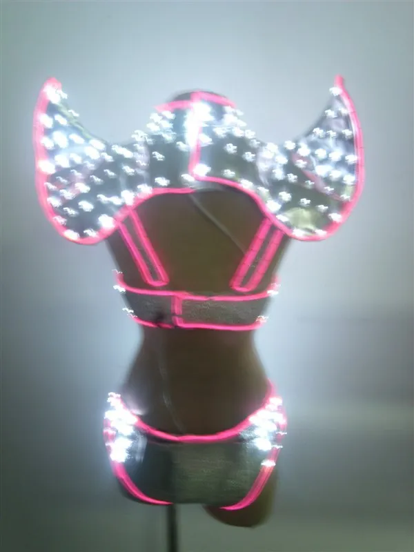 Sexy Womens LED Bikini for dance performance wear / Girls Costume with led light