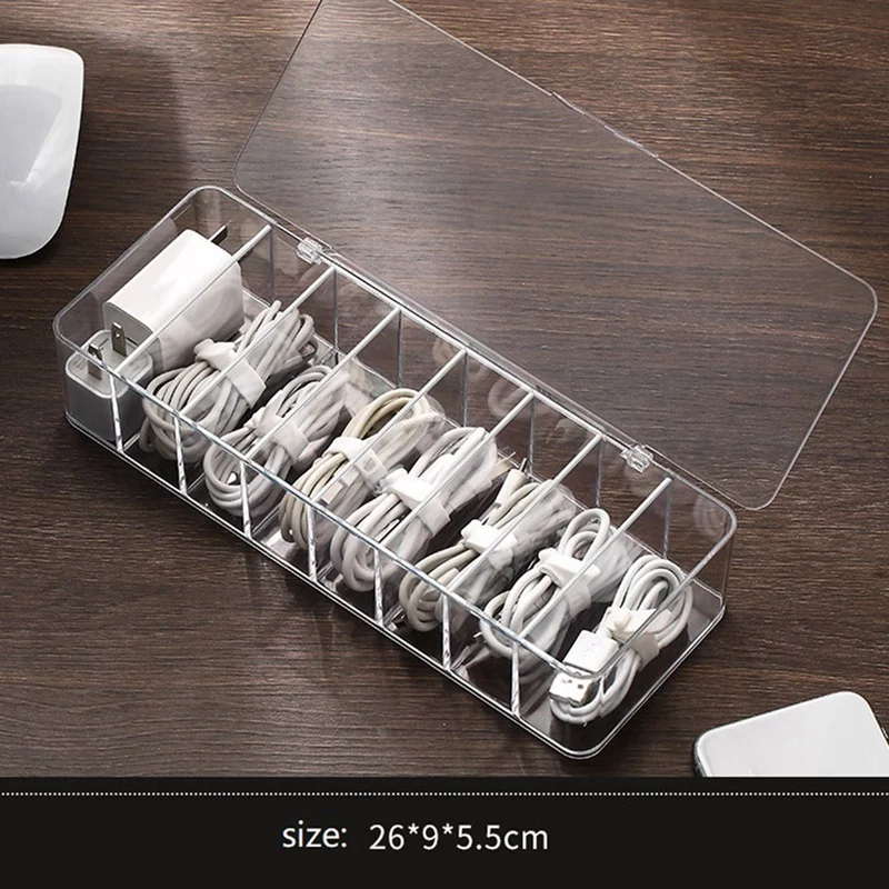 1 Stuks Multifunctionele Headset Data Oplaaddoos Oplaadlijn Kabel Opbergdoos Voor Bureau Briefpapier