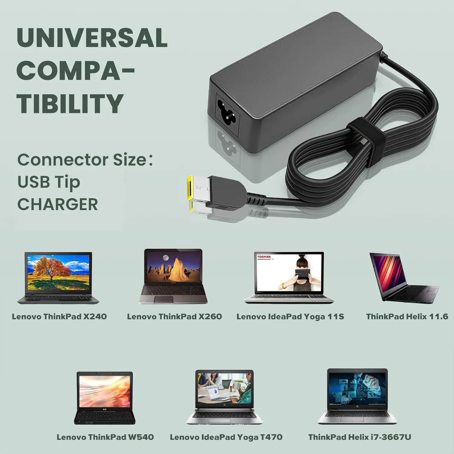 45 واط 20V2.25A USB محمول محول الطاقة لينوفو ثينك باد T430 T450 T470 E440 E550 G40 G50 Z50 L470 L440 X270 X260 X250 شاحن