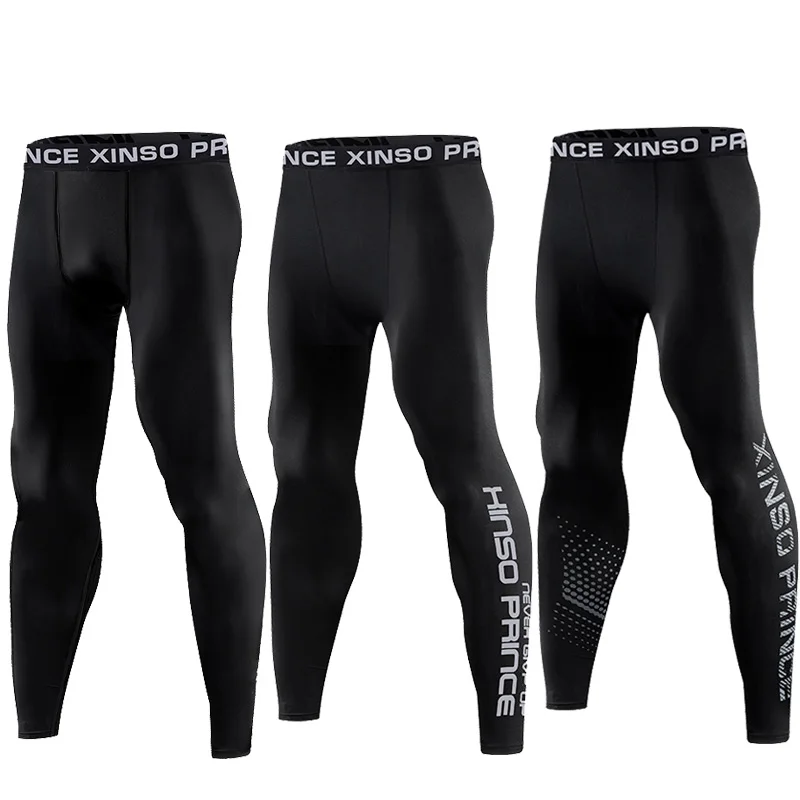 Men's Compression Pants Quick Dry Running Tights Fitness Training Leggings Gym Sportswear Tight Fit Workout Athletic Base Layer