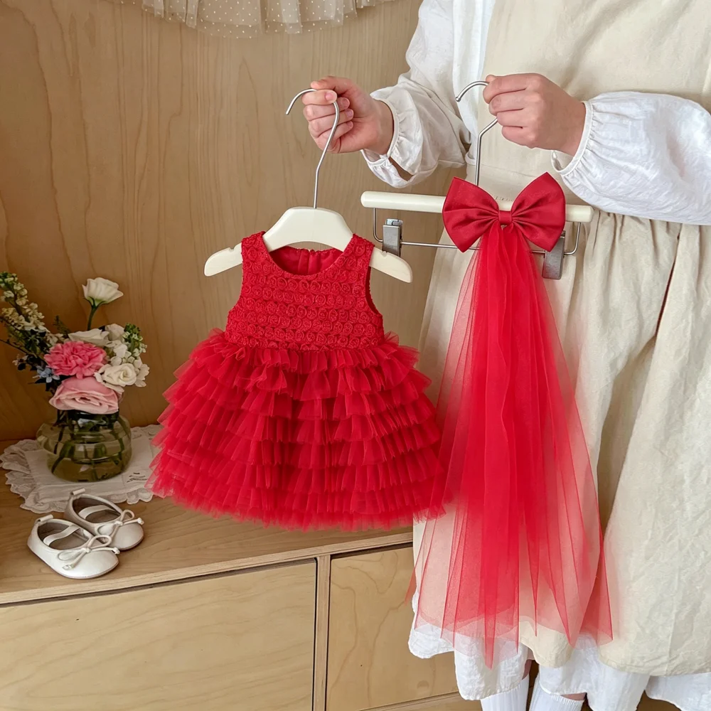 

Baby Dress Summer Mesh Princess Sleeveless Baby Girl Dress Cute Princess Wedding Children's Dress Baby Girl Clothing ﻿