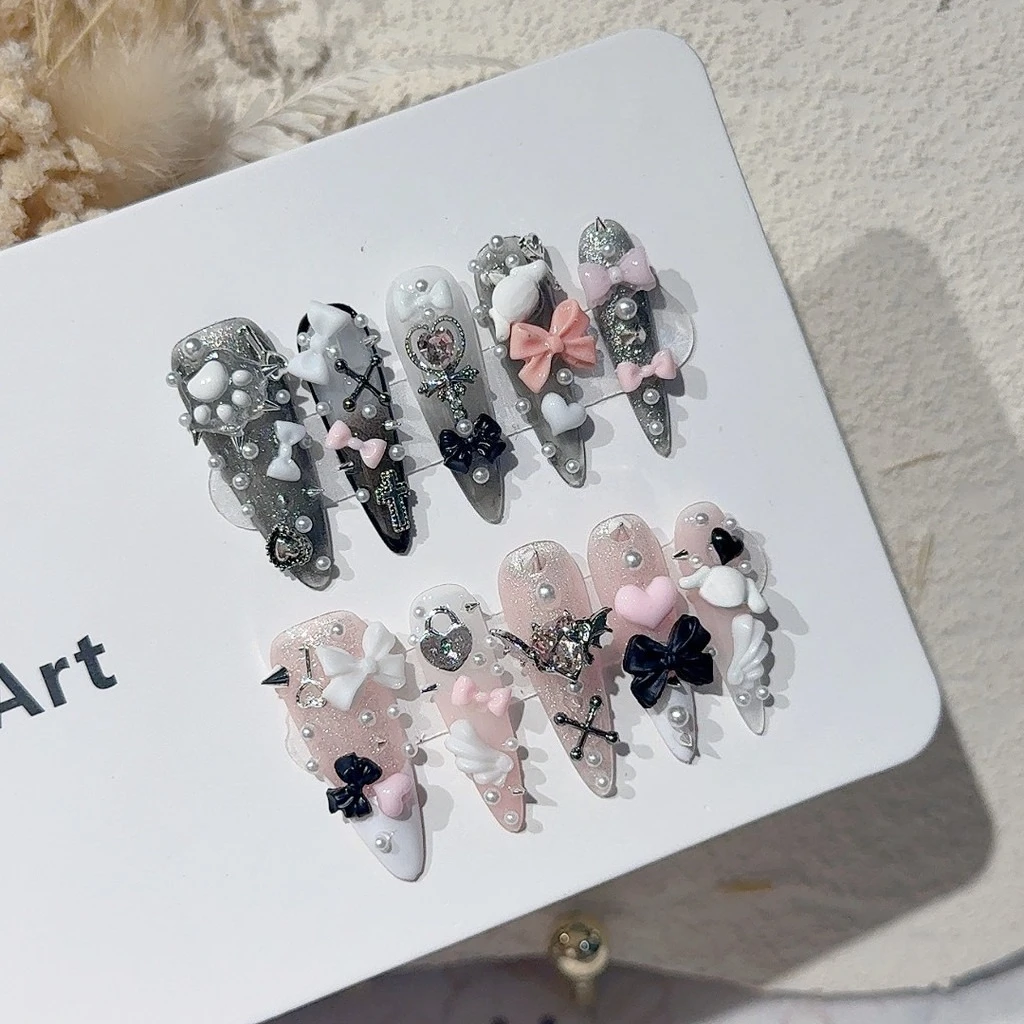 Jirai Y2K Spice Girl Black Pin - 3D Printing Nails recension och pris
