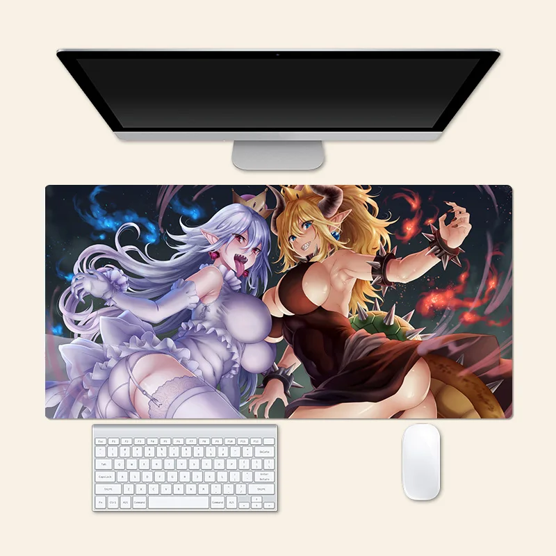 Sexy Bowsette Anime Large Mouse Pad Office Mousepad Creative Game Desk Mat Gift