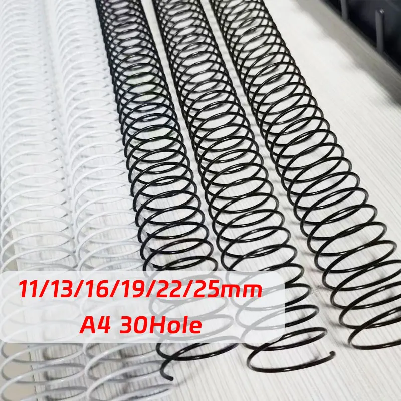 20pcs/lot Metal A4 30Hole Loose-Leaf Notebook Binding Ring Single Coil Calendar Spring Spiral Wire Book School Office Supplies